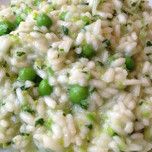 Pea and mint risotto