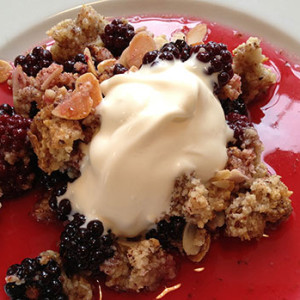 blackberry and almond crumble